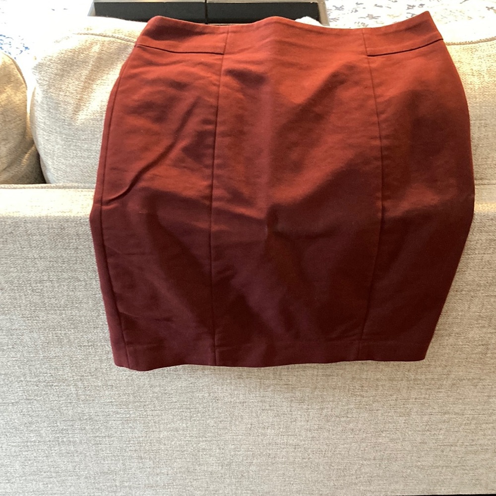 Deep Red Pencil Skirt